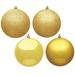 Vickerman 2.75" Honey Gold 4-Finish Ball Ornament Assortment, 20 per Box