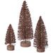 Vickerman 5"/7"/9" Mocha Glitter Oval Artificial Christmas Tree, Unlit - 5"-7"-9"