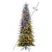 Vickerman 6.5' x 36" Frosted Wistler Spruce Artificial Pre-Lit Christmas Tree, 350 Color Changing Lights - 6.5' x 36"