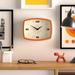 Koala Company Movie Retro Wall Clock - Square Clock - (Orange) Plastic in Orange/White | 7.72 H x 9.96 W x 1.8 D in | Wayfair AliceB09WRQPL6Y