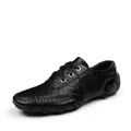 Scarpe da Golf per uomo in pelle Outdoor uomo Flat Walking Fashion Sneakers marrone nero uomo scarpe