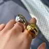Neue Modedesignerin Gold Silber Farbe Wasser tropfen Ring Frau Europa Amerika Luxus Schmuck trendy