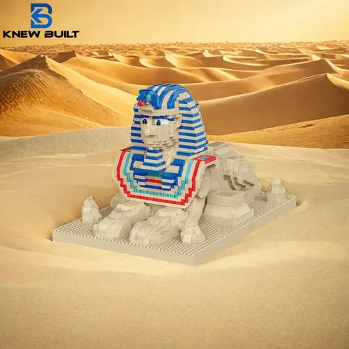 Wusste gebaut Sphinx Modellbau Micro Mini Ziegel Blöcke Set - DIY Ägypten Statue Puzzle mit Ziegeln