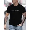 T-shirt estiva da uomo con vestibilità ampia 100 cotone be Kind Print top