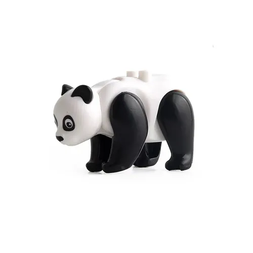 Moc 1pcs nationalen Schatz Panda Zoo Tier Bausteine Kit Waldtiere Ziegel Partikel DIY Spielzeug