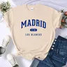 Spanien Madrid Est 1902 Los Blancos T-Shirt Weibliche Sport Casual Nette Crop Top Schweiß Hip Hop T