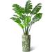 SIGNLEADER Artificial Tree In Modern Planter, Fake Monstera Tree Home Decoration (Plant Pot Plus Tree) Silk/Polyester/Plastic | Wayfair