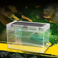 Reptilien Fütterung sbox transparentes Acryl 360 ° Panorama blick Reptilien käfig für kleine