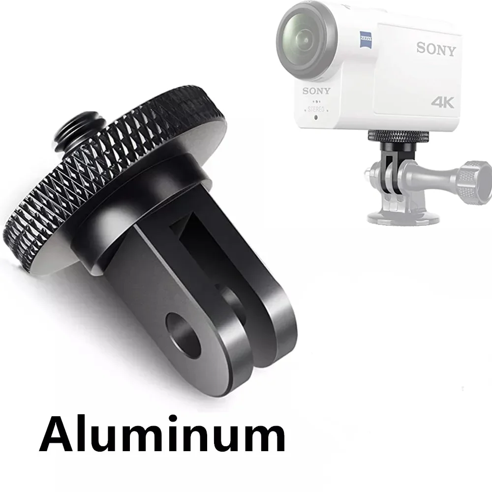 Aluminiumlegierung 1/4 Zoll Mini-Stativ-Adapterhalterung für GoPro Hero 12 10 9 8 5 Schwarz Sjcam M10 Xiaomi Yi 4K Eken Go Pro Zubehör Image