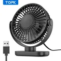 TOPK-Mini ventilateur portatif sur pied aste par USB pour chambre camping personnel électrique