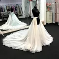 Jupon sur Mesure en Tulle Doux Blanc Ivoire Sous-Jupe Amovible avec Poignées en Image Réelle pour