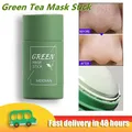 Bâton de masque solide de boue de thé vert pour le visage livres profonds contrôle de l'huile