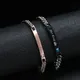 Bracelets de couple en acier inoxydable pour hommes et femmes bracelet d'amour son roi sa reine