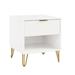 Mercer41 Elidia Nightstand Wood in White | 21.65 H x 20.07 W x 17.73 D in | Wayfair 6778F2BC56FF4D5DB20A76B611EA4FDE