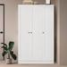 Red Barrel Studio® 3-Door Shutter Wardrobe w/ Shelves in Gray | Wayfair 0C3471F836C14D42A5C07741B833ECCD