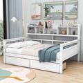 Wildon Home® Nadka Daybed Wood in White | 49.4 H x 57.1 W x 79.1 D in | Wayfair C84314E915EF419DB955AA799455B159