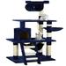 Tucker Murphy Pet™ Elso 62.01" H Cat Tree, Faux Fur in Blue/Black | 62.01 H x 37.99 W x 27.01 D in | Wayfair D380E701DCF84805B6593B8ACFDBB148