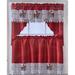 August Grove® Carrnan Polyester Semi-Sheer Curtain Polyester in Red | 34 H x 28 W in | Wayfair 67F48CE6C82F402F91037FBB4124575F