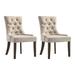 Rosdorf Park Hyacinthie Tufted Side Chair Dining Chair Wood/Upholstered in Brown | 38.5 H x 21.6 W x 24.4 D in | Wayfair