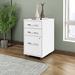 Latitude Run® Zsigmond 15.66" Wide 3 -Drawer Mobile File Cabinet Wood in White | 27.36 H x 15.66 W x 19.68 D in | Wayfair