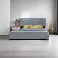 Latitude Run® Full Size Upholstered Platform Bed w/ Storage Nightstand & Guardrail in Gray | Wayfair D08EAAB29AEB454EBD4EFB33FC8F22C7