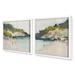 Ivy Bronx Sandy Spectrum Framed On Paper 2 Pieces by Azure Artisanal Studio Set Plastic | 21.25 H x 42.5 W x 1.25 D in | Wayfair
