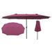 17 Stories Aelbert 180" Beach Umbrella w/ Crank Lift Counter Weights Included in Red | 98.4 H x 180 W x 108 D in | Wayfair