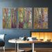 Latitude Run® Waking Dream I Framed On Canvas 3 Pieces Set Canvas, Solid Wood in Brown | 27 H x 54 W x 2 D in | Wayfair