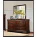 Canora Grey Traditional Design Brown Cherry Finish Dresser 1Pc Louis Phillipe Style Classic Bedroom Furniture_33.5" H x 58.25" W x 15.75" D | Wayfair