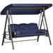 Latitude Run® Kamentin Porch Swing w/ Stand, Steel in Blue | 68.5 H x 81.5 W x 47.5 D in | Wayfair BB36E6D76D2E448EBCBE669D59DC0F88