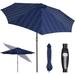 Latitude Run® Yaneisha 8" Beach Umbrella w/ Crank Lift Counter Weights Included | 120 H x 8 W x 4 D in | Wayfair F2C33176498246B49173DB4C33E0C41A
