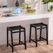 17 Stories Bar Stools Set of 2, 24 Inch Bamboo Counter Height Stools in Black | 24 H x 17.3 W x 13 D in | Wayfair 2D38B3061BA440EF84DD6F1F128FDD45