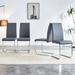 Orren Ellis modern dining chairs, kitchen chairs, dinning chairs Faux Leather/Upholstered/Metal in Gray | 39 H x 16.5 W x 16.5 D in | Wayfair