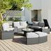 Red Barrel Studio® 10-Piece Outdoor Sectional Half Round Patio Rattan Sofa Set | Wayfair 504BD7578D9349E993302162247A2121