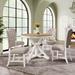 Gracie Oaks 5-Piece Dining Table Set, Wood in White | Wayfair 0453B5F50F684191B6C1906B320C058A