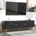 Ivy Bronx Tv Stand w/ 5 Champagne Legs | Wayfair 176CAFDC8D524D40912F837982A718EF