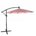 wtressa 10 Ft Outdoor Patio Umbrella Solar Powe LED Lighted, Polyester in Red | 102 H x 120 W x 120 D in | Wayfair YP0329-W65642338