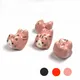 Handmade Hand Painted Pink 15x21mm Lucky Cat Ceramic Beads Loose Porcelain Beads for Jewelry Making