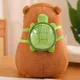 Turtle Backpack Capybara Plush Toy Simulation Turtle Backpack Capibara Stuffed Animals Celebrity