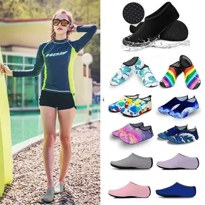 New Men Women Kids Water Shoes Sport Beach Swimming Socks Printing Anti Slip Fitness Yoga Dance Swim