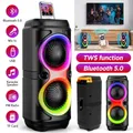 4-inch Wireless Portable RGB Lighting Home KTV Karaoke FM Bluetooth Dual Speaker Subwoofer Heavy