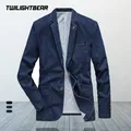 Denim Blazers Men jacket Male Outerwear Oversized Business Casual Jacket Men's Clothing Leisure Suit