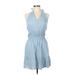 Jessica Simpson Casual Dress - Popover: Blue Dresses - Women's Size Medium