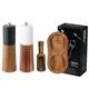 Manual Wooden Pepper Grinder Sets With Base Spice Shaker Coarse Salt Mill Sets Condiment Canister