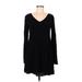 Casual Dress - Sweater Dress: Black Dresses - Women's Size Medium