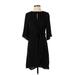 Vince Camuto Casual Dress - Wrap: Black Solid Dresses - Women's Size 0