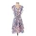 Tommy Hilfiger Cocktail Dress: Blue Floral Motif Dresses - Women's Size 4