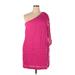 J.Crew Cocktail Dress - Mini Open Neckline 3/4 sleeves: Pink Solid Dresses - New - Women's Size 2X-Large
