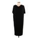 Masai Casual Dress - Shift Cowl Neck Short sleeves: Black Solid Dresses - New - Women's Size Large