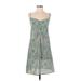 Tommy Bahama Casual Dress - A-Line V-Neck Sleeveless: Green Dresses - Women's Size Small